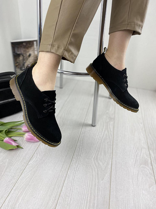 Sothby 's Туфлі жіночі Sothby 's M-375 чорні (весна-осінь, замша натуральна) (3111) Коломыя - изображение 4