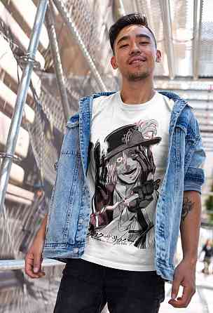 Футболка для хлопчика з аніме принтом Джакк Ріппер Рекорд Рагнарок оверсайз (зріст від 165 до 180) Чорний AnimeJ0875m Дніпро