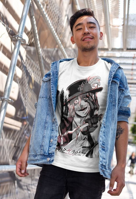 Футболка для хлопчика з аніме принтом Джакк Ріппер Рекорд Рагнарок оверсайз (зріст від 165 до 180) Чорний AnimeJ0875m Дніпро - фото 3