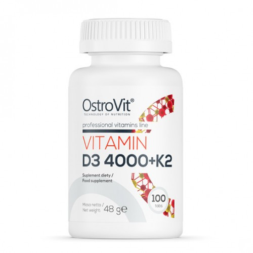 Вітамін D3 + К2 OstroVit Vitamin D3 4000+K2 100 tabl Луцьк - фото 1