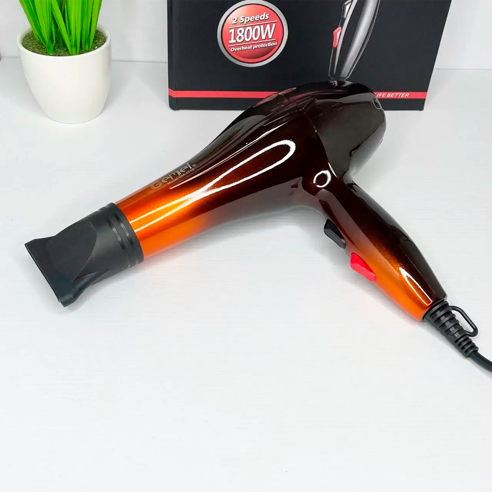 Профессиональный фен для укладки и сушки волос 1800 Вт,GM-1719 SBR Киев - изображение 7