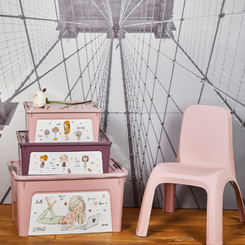 Контейнер 11,7л фіолетовий з малюнком Дівчатка Smart Box Алеана Житомир - фото 5