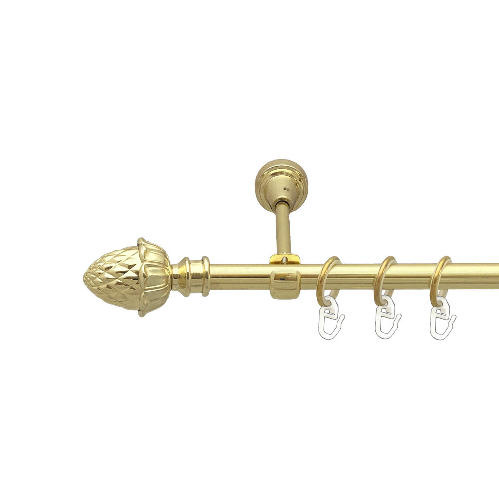 Карниз Orvit Цинара металевий однорядний відкритий Золото 16 мм 160 см (00-00014159) Львов - изображение 1