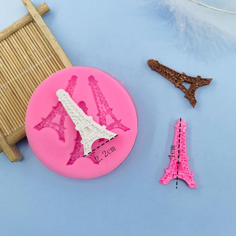Молд силиконовый Эйфелева башня 65 мм розовый Киев - изображение 3