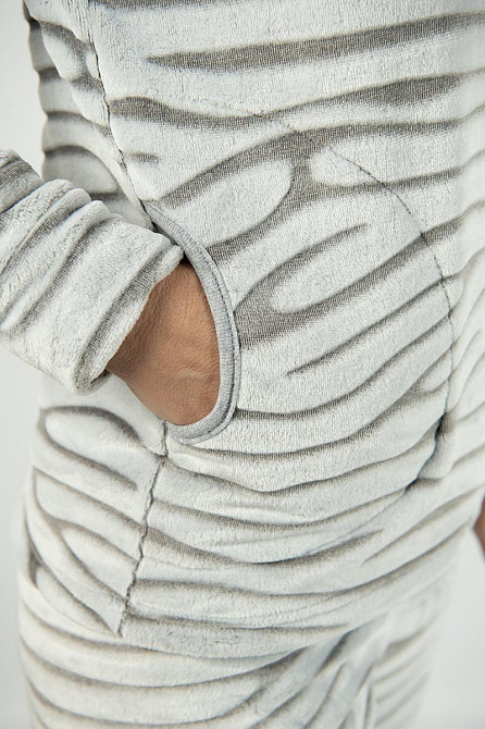 Домашній теплий комплект (піжама) жіночий без капюшона, велсофт топ Крохатушка одяг Київ - фото 4