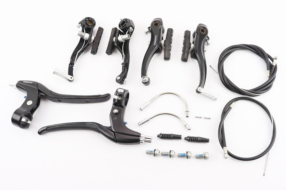 Гальмо V-brake 110мм (2 колеса) з ручками, тросами, чорний, HJ-805AD Київ - фото 1