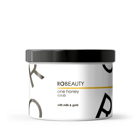 Медовый скраб для тела с золотой сияющей пудрой OneHoney RoBeauty 550 мл Киев - изображение 1