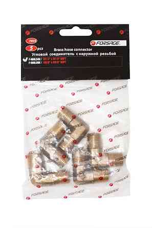 З'єднувач кутовий зовнішня.різьба 1/4 "х1 / 4", к-т 5шт. Forsage F-MML04K Одеса