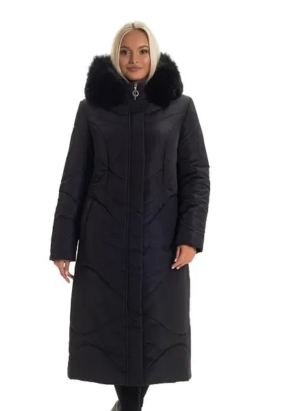 Женский зимняя длинная куртка пуховик пальто с меховой отделкой..48-66р Киев - изображение 5