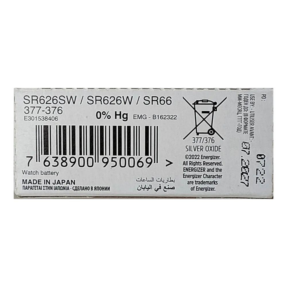 Батарейка Energizer SR 626SW 377(AG4) (1шт) Київ - фото 2