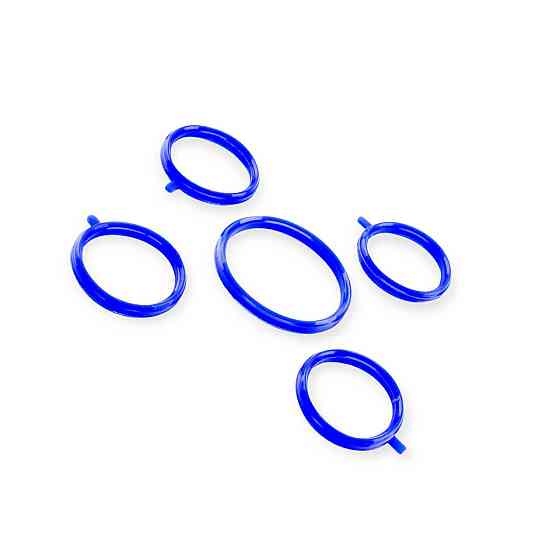 Прокладка ресивера и дроссельной заслонки 2170, 1119, 2190, 2192, 2194 Е-Газ (16 кл) силикон синий (к-кт 5 шт) Мукачево