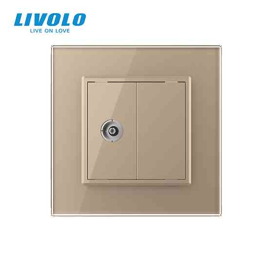 LIVOLO Розетка телевізійна Livolo золото скло (VL-C791V-13) Коломия