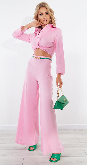 Брючный льняной костюм Киев - изображение 4