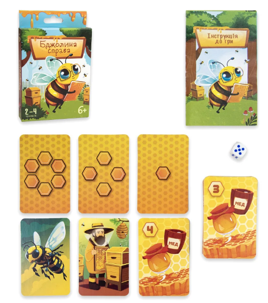 Карткова гра Strateg Бджолина справа розважальна українською мовою (30785), шт Киев - изображение 1