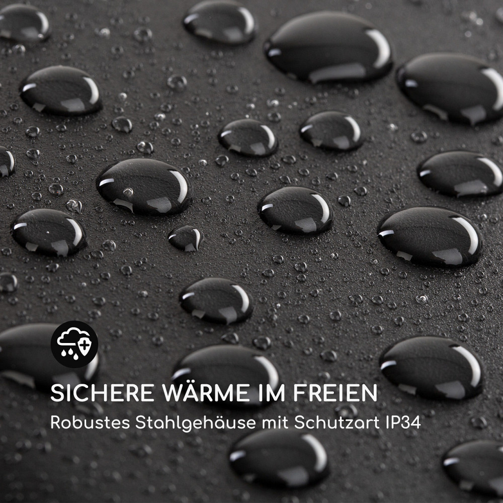 Інфрачервоний нагрівач Heat Hexa 800/1200/2000 Вт галогенний IP34 LED чорний (Німеччина, читати опис) Рівне - фото 5