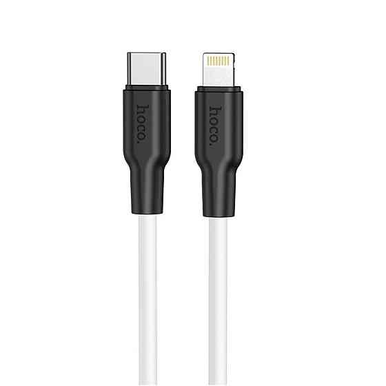 Кабель Type-C - Lightning HOCO X21 Plus 3A 20W 1m колір чорний and колір білий 6931474742162 Одеса