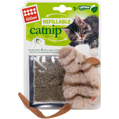 Іграшка для котів GiGwi Catnip Мишка з котячою м'ятою 10 см (75018) Вінниця - фото 2