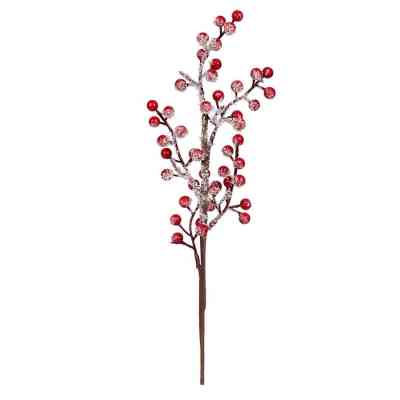 Декоративна гілка YES! Fun з червоними ягодами, 36 см, засніжена (973945) Вінниця