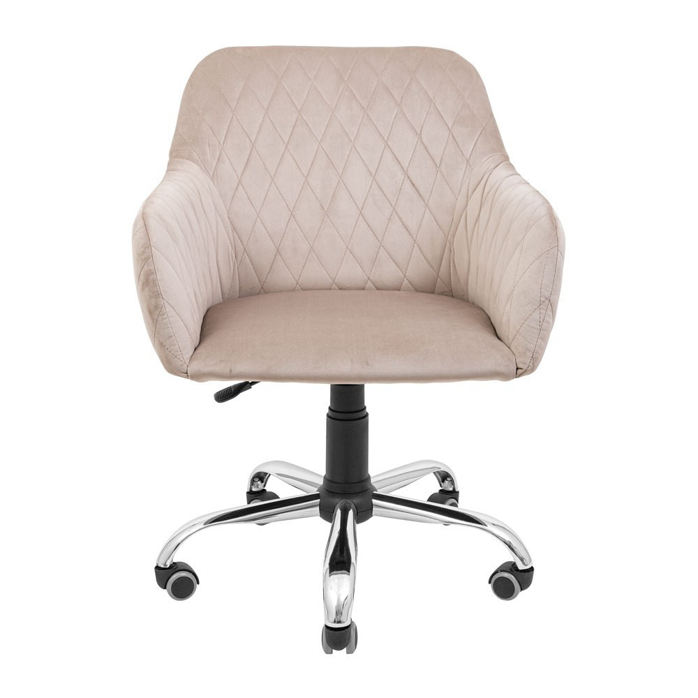 Стілець крісло м'який LibertyDesign U Riviera 21 Piastra Roll Хром Кремовий Київ - фото 2