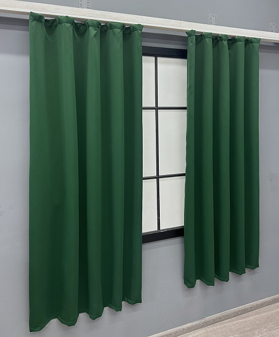 Комплект штор коротких VR-Textil Bagema Rvs № 1475ш 130х170 см 2 шт Зелений (35-0352) Київ - фото 3