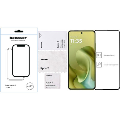 Скло захисне BeCover Motorola Moto G86 Black (713727) Вінниця - фото 2