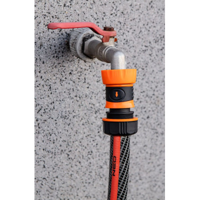 Конектор для шланга Neo Tools для шланга 1/2&quot;, з аквастопом, двокомпонентний (15-721) Вінниця - фото 2