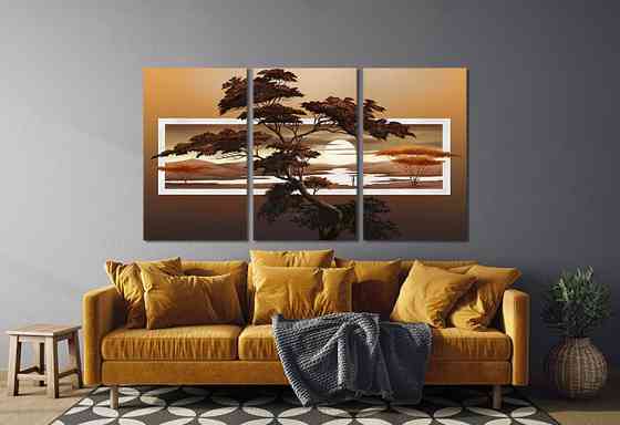 Модульна картина у вітальню/ спальню   Баобаб     ART-269_3A 70х130 см Київ