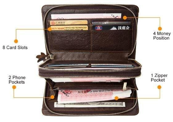 Чоловіча барсетка з ремінцем на руку Vintage 14915 Коричнева Київ - фото 7