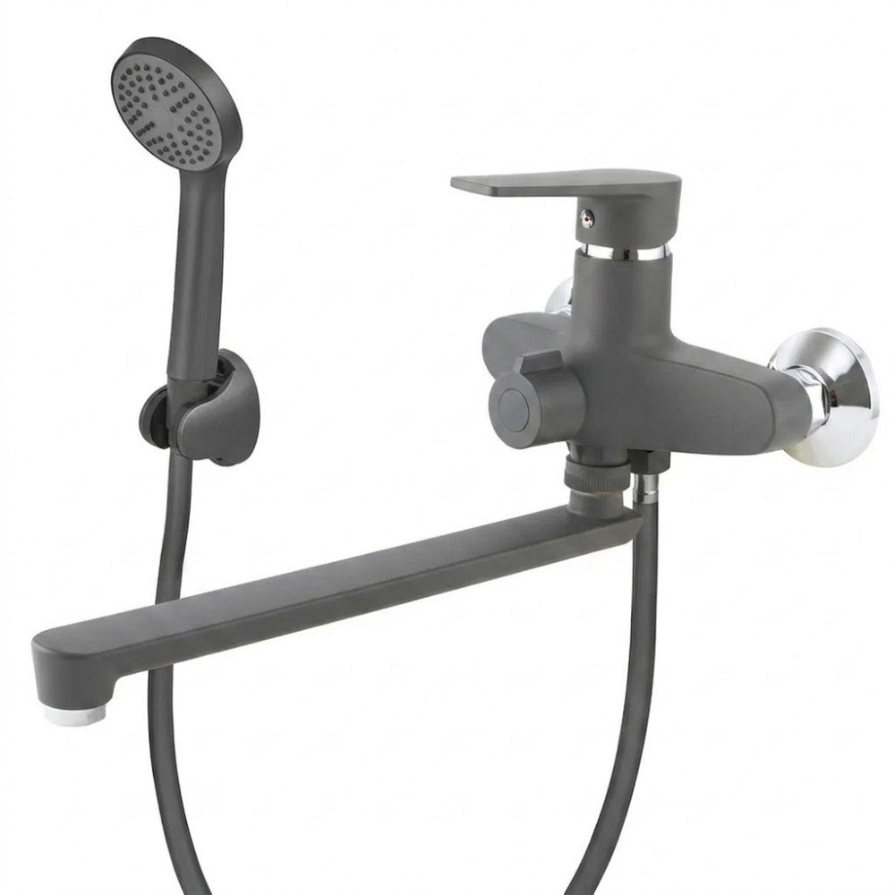 Смеситель для ванны Plamix Oscar-006 Euro SET Graphite из термопластика (цвет графит) (PM6098) Черновцы - изображение 1