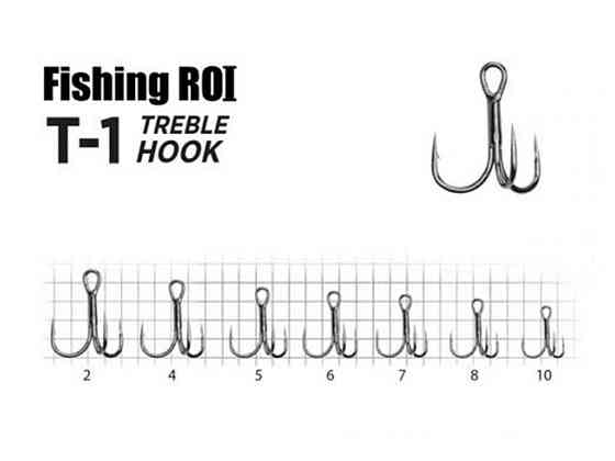 Гачок потрійний №4 T-1 BC (5шт/уп) арт.33-05-004 ТМ FISHING ROI Київ
