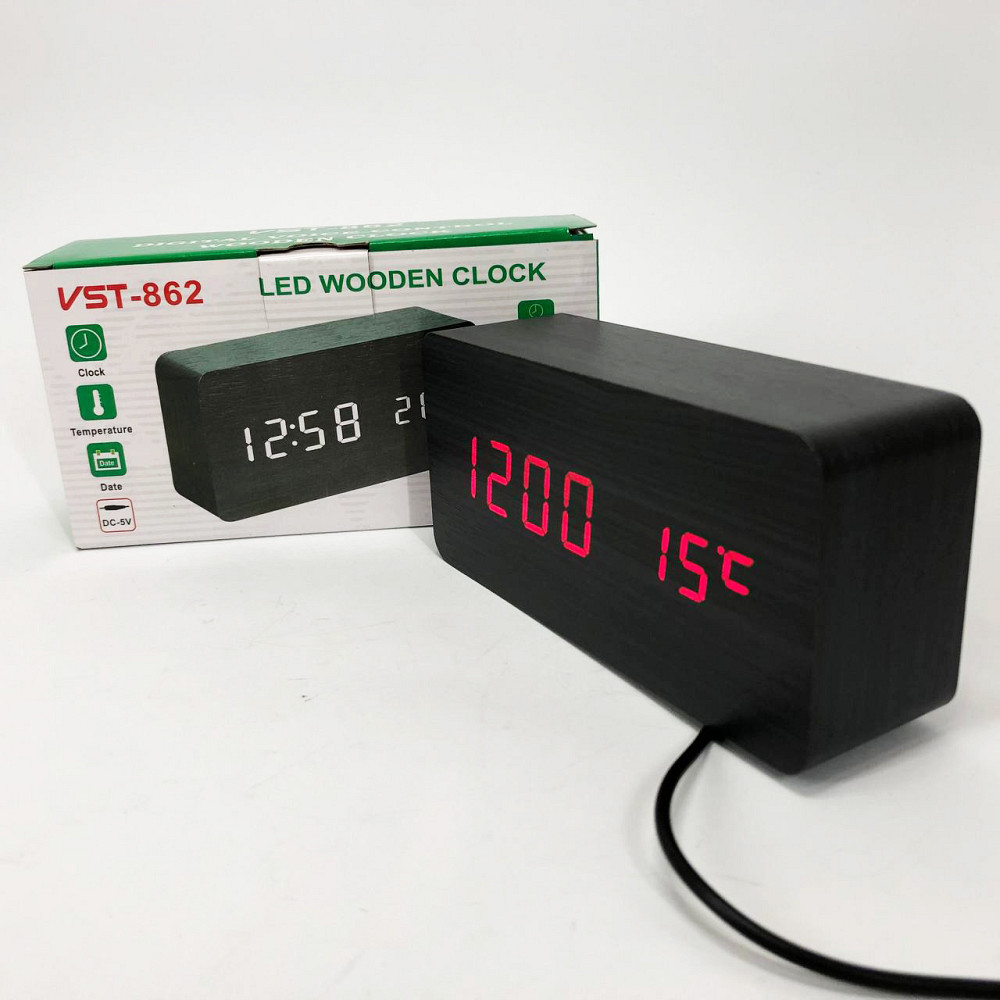 Настільний годинник LED на батарейках VST-862, Годинник електронний з яскравими цифрами настільний OD-55 Львів - фото 6