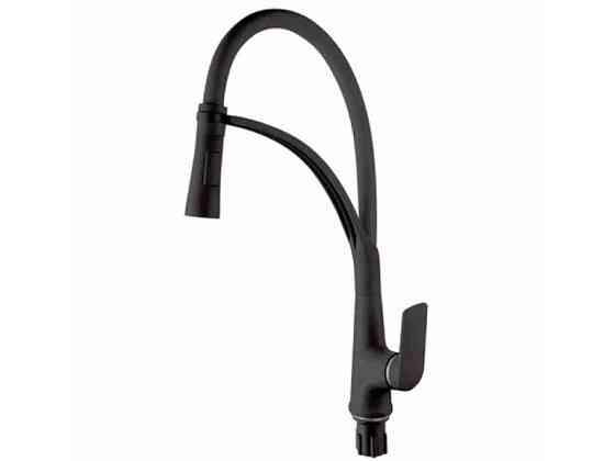 Змішувач на мийку чорний LUCAS-017 SET BLACK REFL.BLACK ТМ PLAMIX Київ