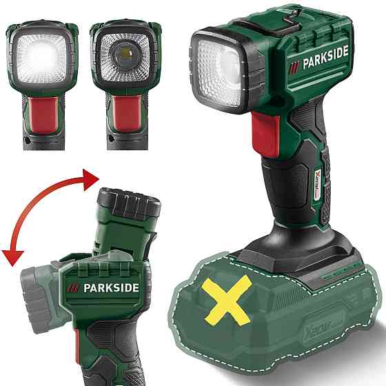 Акумуляторний світлодіодний ліхтар 280 лм 3 Вт Parkside (PLHLA 20-Li C1) Без акумулятора Нововолинськ