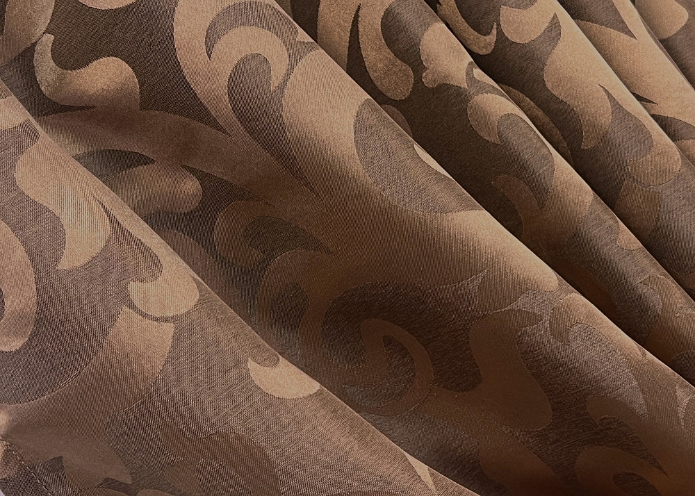 Комплект коротких штор VR-Textil Жакард Вензель № 478ш Світло-коричневий 130х170 см 2 шт (35-0407) Київ - фото 5