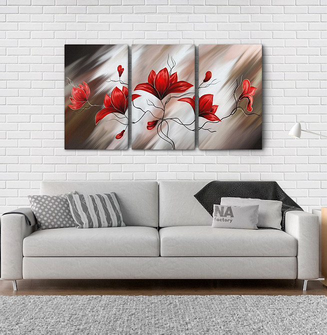 Модульна картина Абстракція Квіти Аrt-160_3А Київ - фото 2