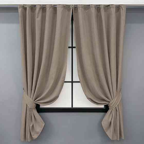 Комплект коротких штор VR-Textil Микровелюр Petek № 1487ш Какао 130х170 см 2 шт (35-0276) Киев
