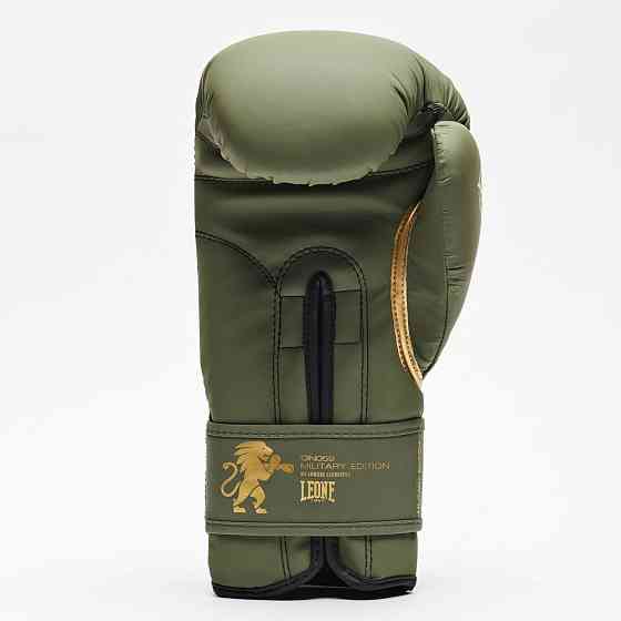 Боксерські рукавиці Leone GN059G MILITARY EDITION Green 12 унцій (капу в комплекті) Кам'янське
