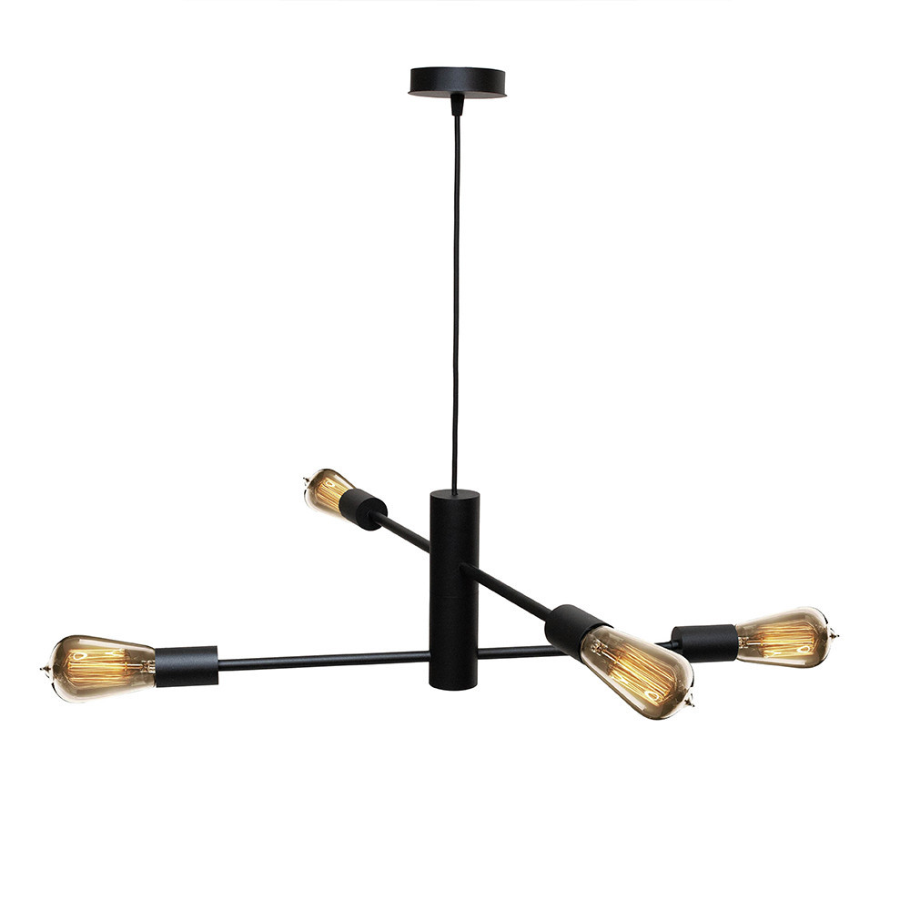 Люстра подвесная MSK Electric Asket на четыре плафона Е27 NL 6120-4 BK черная Одесса - изображение 3