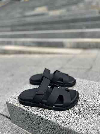 Notta bene Модні шльопанці жіночі шкіряні чорні на низькому ходу матові Notta bene TS-0224 р. 3 Коломия