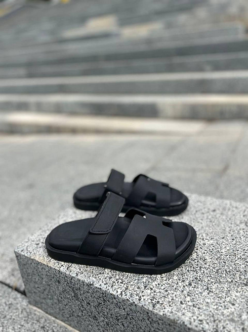 Notta bene Модні шльопанці жіночі шкіряні чорні на низькому ходу матові Notta bene TS-0224 р. 3 Коломия - фото 1