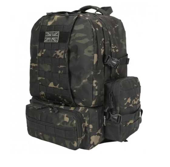 Тактический рюкзак Expedition Kombat Tactical (50л) Черный мультикам Винница