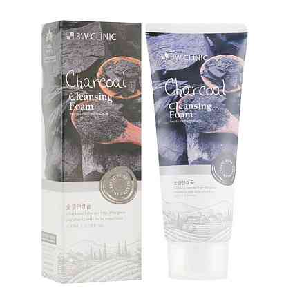 Глибоко очищуюча пінка для звуження пор Charcoal Cleansing Foam 3W Clinic 100 мл Київ