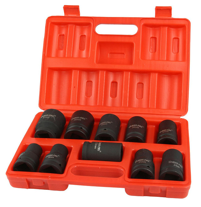 Набор ударных торцевых головок 10 элементов 17-41 мм с кейсом Mar-Pol (M58261) Нововолынск - изображение 2