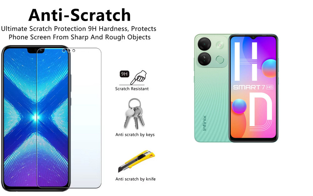 Защитное стекло NeoGlass для Infinix Smart 7, Smart 7 HD, Smart 7 Plus – ультрапрозрачное и устойчивое Киев - изображение 1