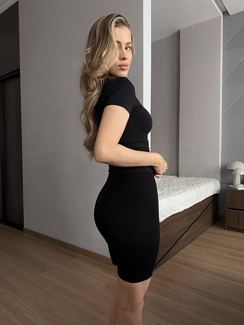 Женские базовые повседневные эластичные велосипедки Рубчик Нейлон Черный, 44/46 Одесса - изображение 3