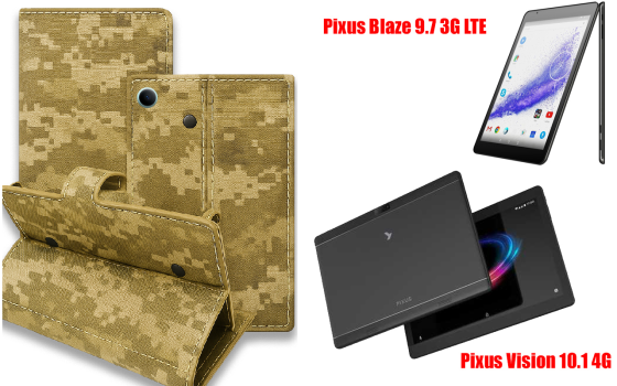 Книжка-трансформер для планшета Pixus Blaze 9.7 3G Lte, Vision 10.1 4G, колір Black Pixel Київ