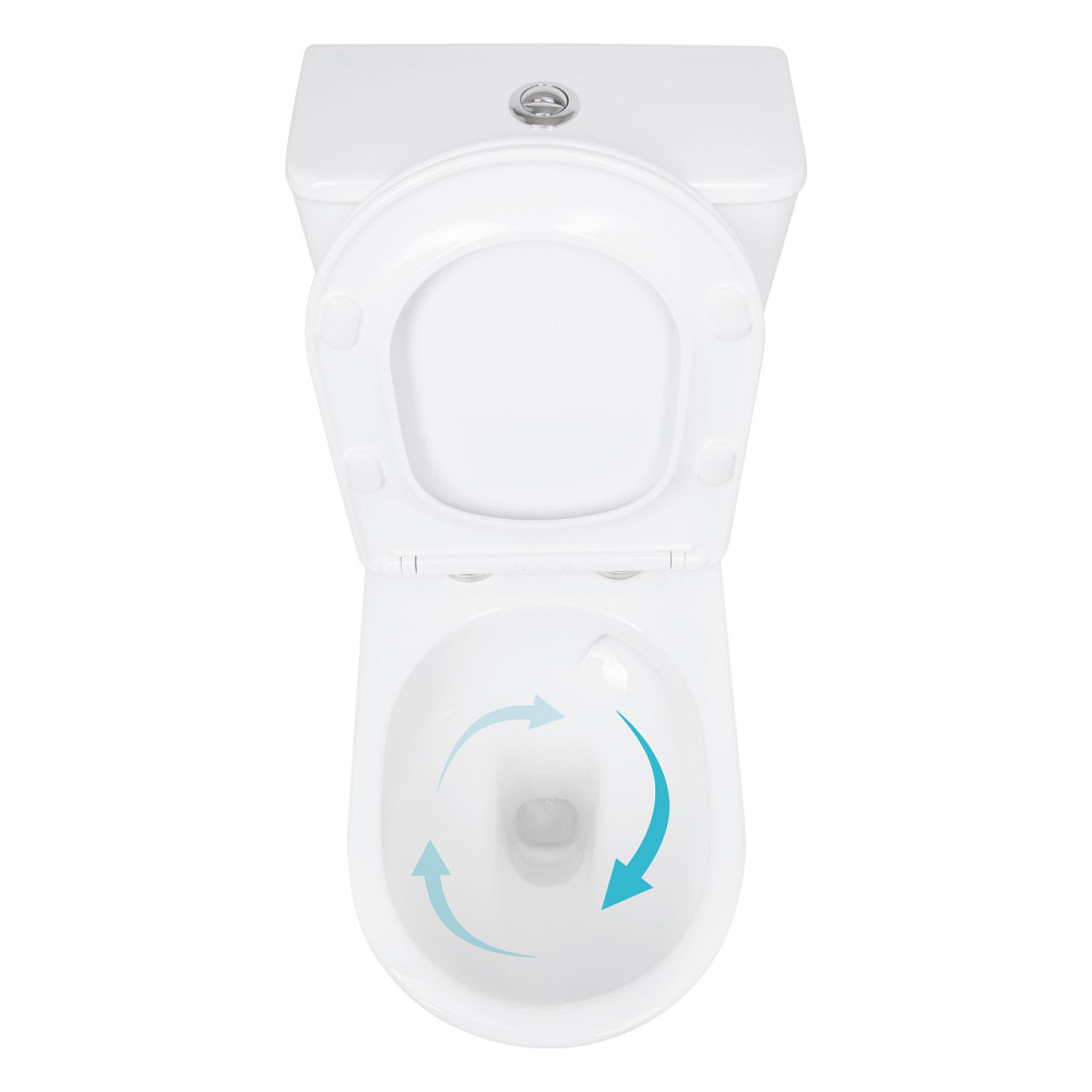 Унітаз підлоговий Qtap Arvin Ultra Quiet 630×350×795 мм із сидінням Soft-close, White QTARV27W49259 Київ - фото 6