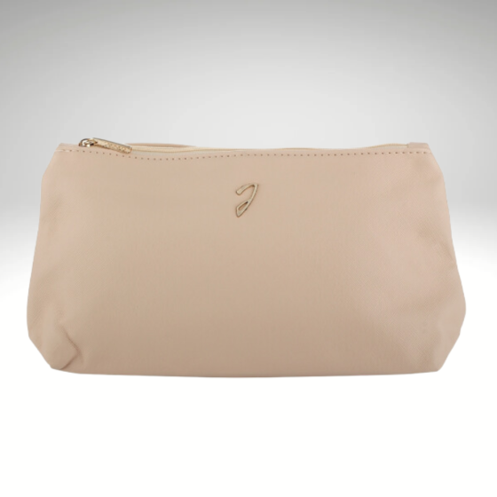 Косметичка бежевая, JANEKE Black Pouch Medium 25х13х7 см Славянск