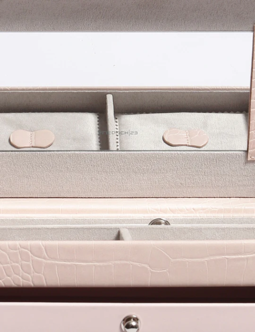 Скринька для коштовностей Friedrich Lederwaren Jolie 2.0 Pink, крокодил Рівне - фото 2