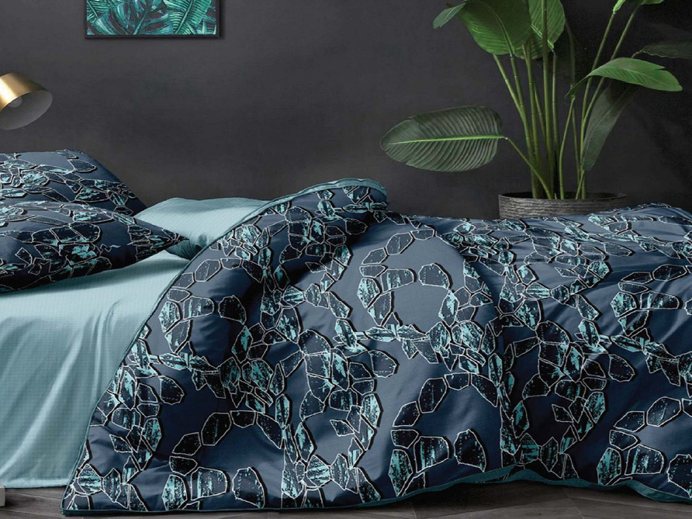 Ecotton Комплект постільної білизни Ecotton Євро 210х220 см темно-зелений (24091) Коломыя - изображение 1